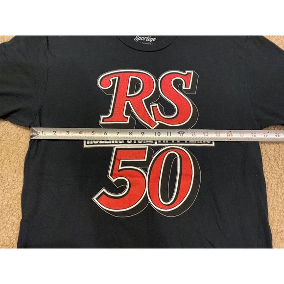 Rolling Stones Graphic Band T Shirt Fifty Years Black Red Size Medium - Picture 6 of 7